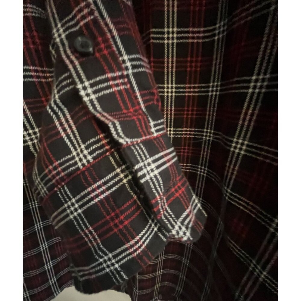 CHAPS Ralph Lauren 2XL TTG Mens Long Sleeve Red Black and White Checkered Shirt - Picture 7 of 9